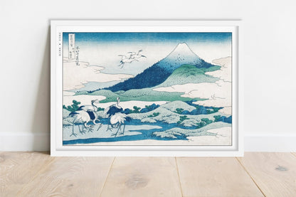 Hokusai - Umezawa Manor in Sagami Province - Art Only - White Frame