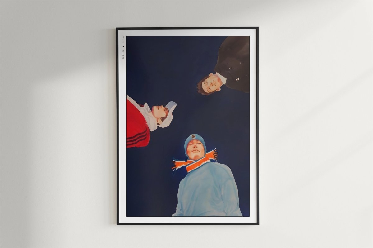 Real - Navy Blue - Art Only - Black Frame