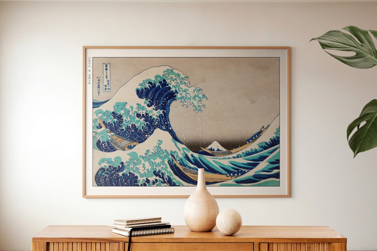 Hokusai - The Great Wave Off Kanagawa - Art Only with Decor