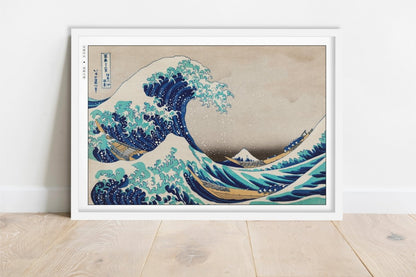 Hokusai - The Great Wave Off Kanagawa - Art Only - White Frame