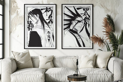 Kubo - Byakuya & Kenpachi (Set of 2) - Art Only with Decor