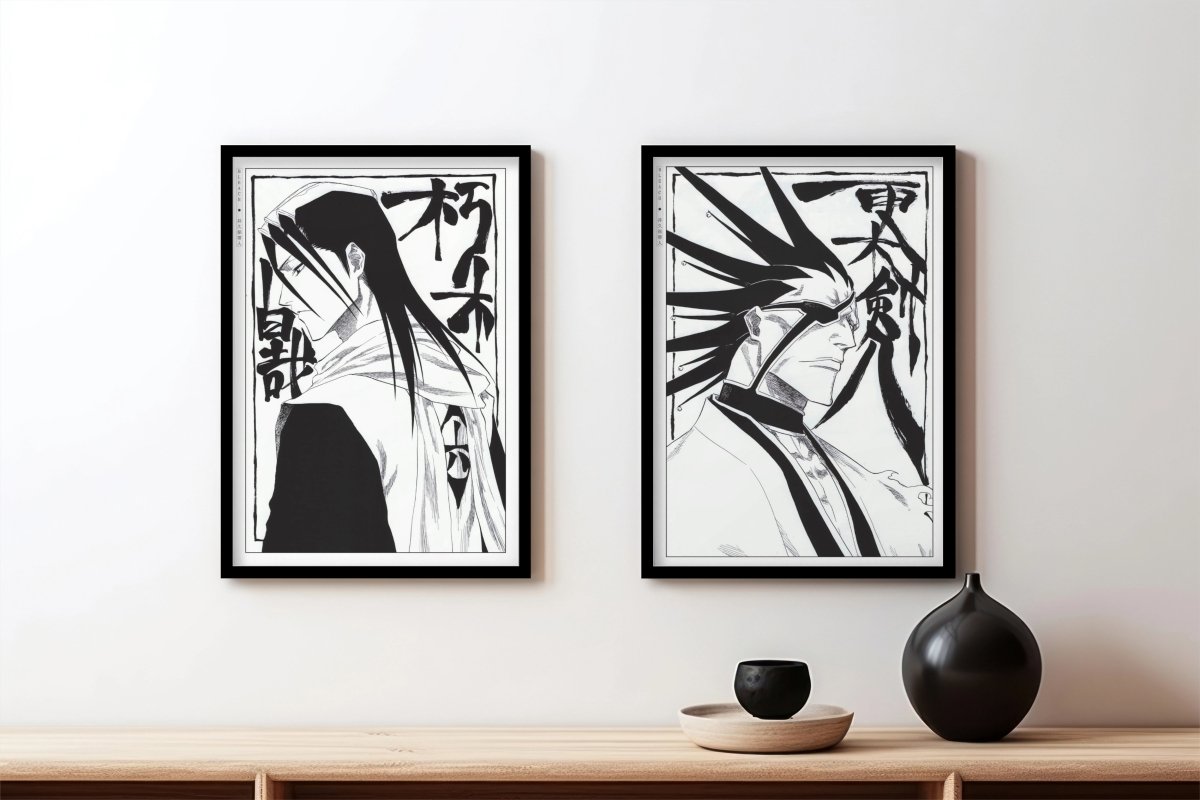 Kubo - Byakuya & Kenpachi (Set of 2) - Art Only - Black Frame