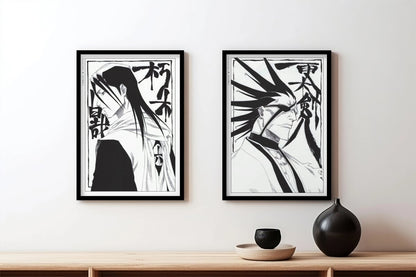 Kubo - Byakuya & Kenpachi (Set of 2) - Art Only - Black Frame