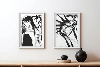 Kubo - Byakuya & Kenpachi (Set of 2) - Art Only - White Frame