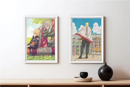 Kishimoto - Journey to Hokage (Set of 2) - Art Only - White Frame