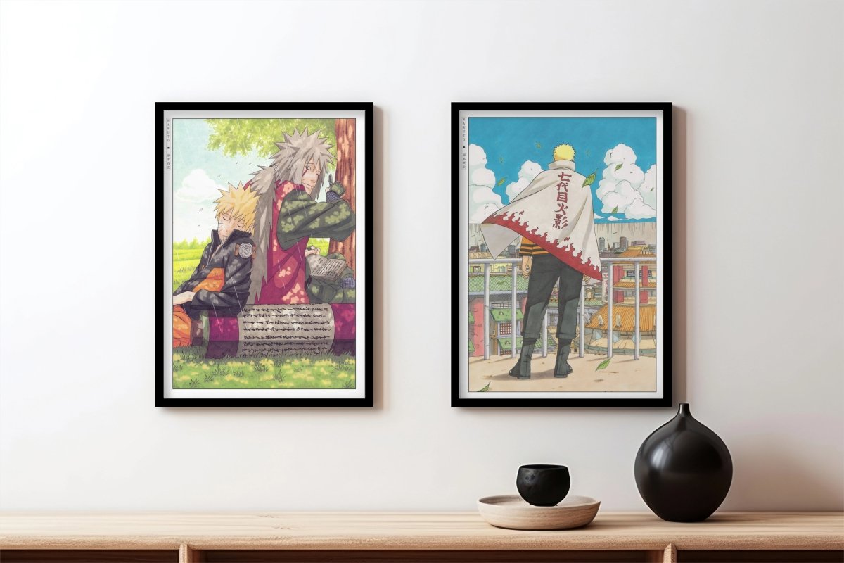 Kishimoto - Journey to Hokage (Set of 2) - Art Only - Black Frame
