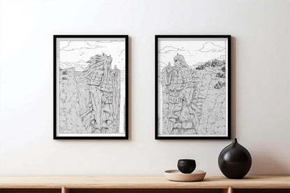 Kishimoto - Valley of the End (Split) - Black Frame