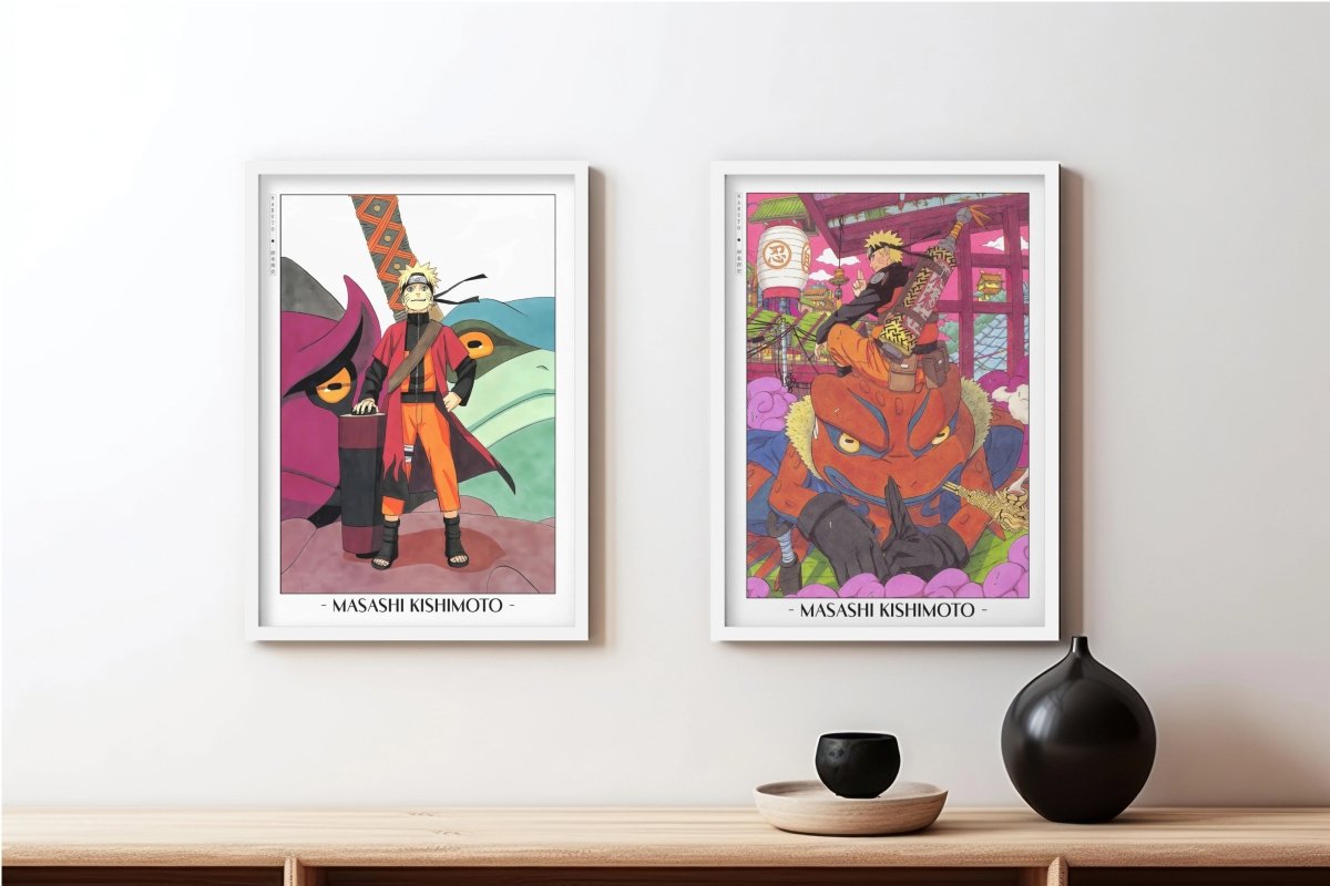 Kishimoto - Sage Mode (Set of 2) - Artist Name - White Frame