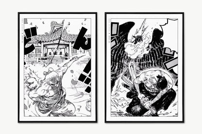 Oda - Roronoa (Set of 2) - Art Only - Unframed