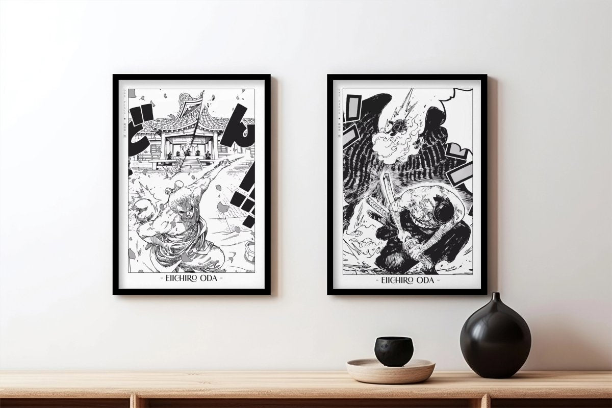 Oda - Roronoa (Set of 2) - Artist Name - Black Frame
