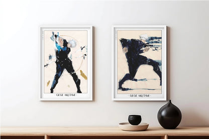 Akutami - Movement (Set of 2) - Artist Name - White Frame