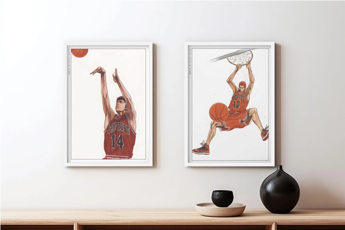 Slam Dunk - Mitsui & Sakuragi - Art Only - White Frame