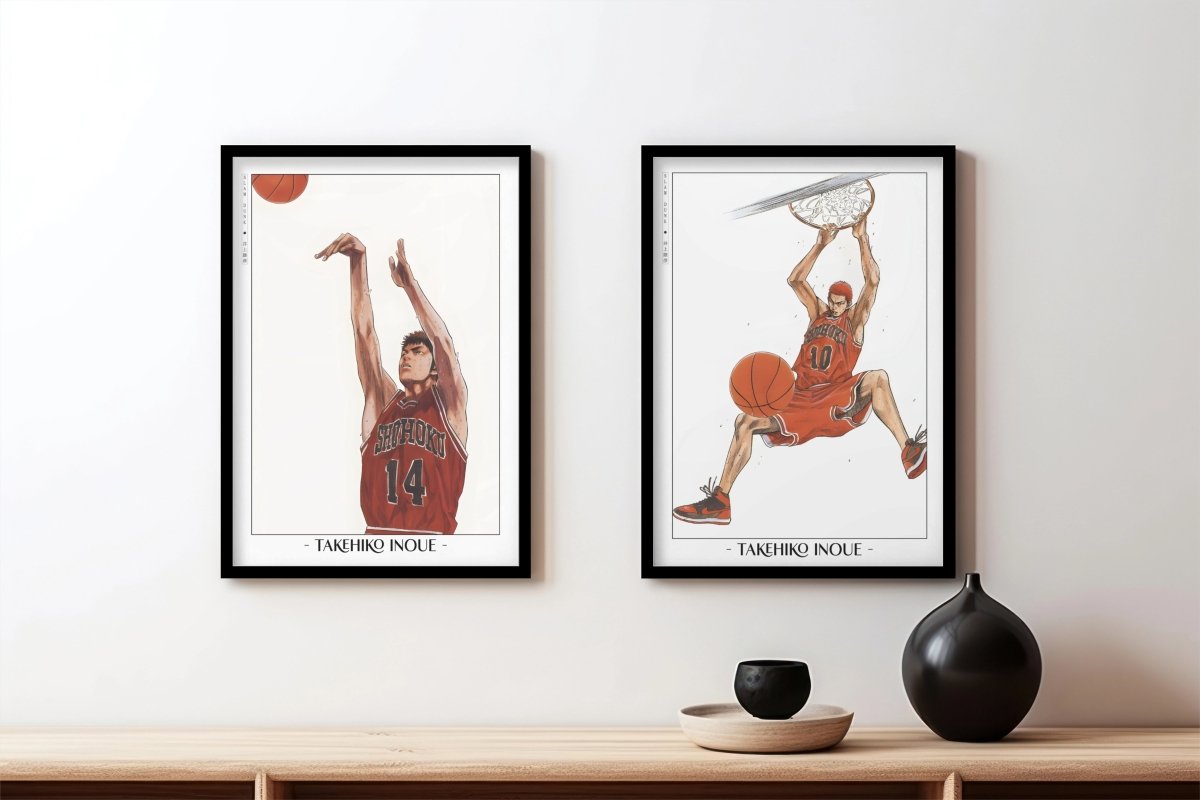 Slam Dunk - Mitsui & Sakuragi - Artist Name - Black Frame