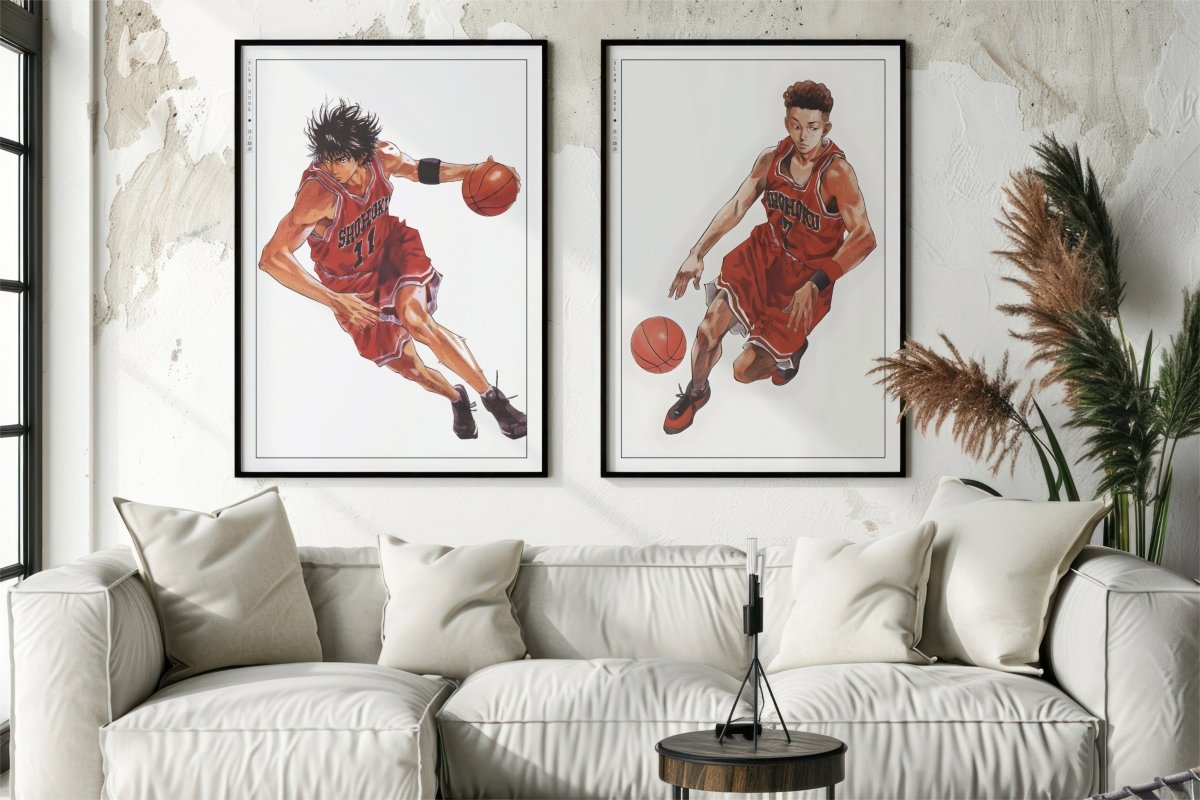 Slam Dunk - Miyagi & Rukawa - Art Only with Decor