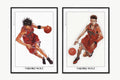 Slam Dunk - Miyagi & Rukawa - Artist Name Unframed