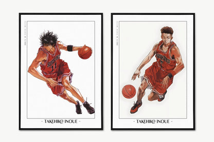 Slam Dunk - Miyagi & Rukawa - Artist Name Unframed