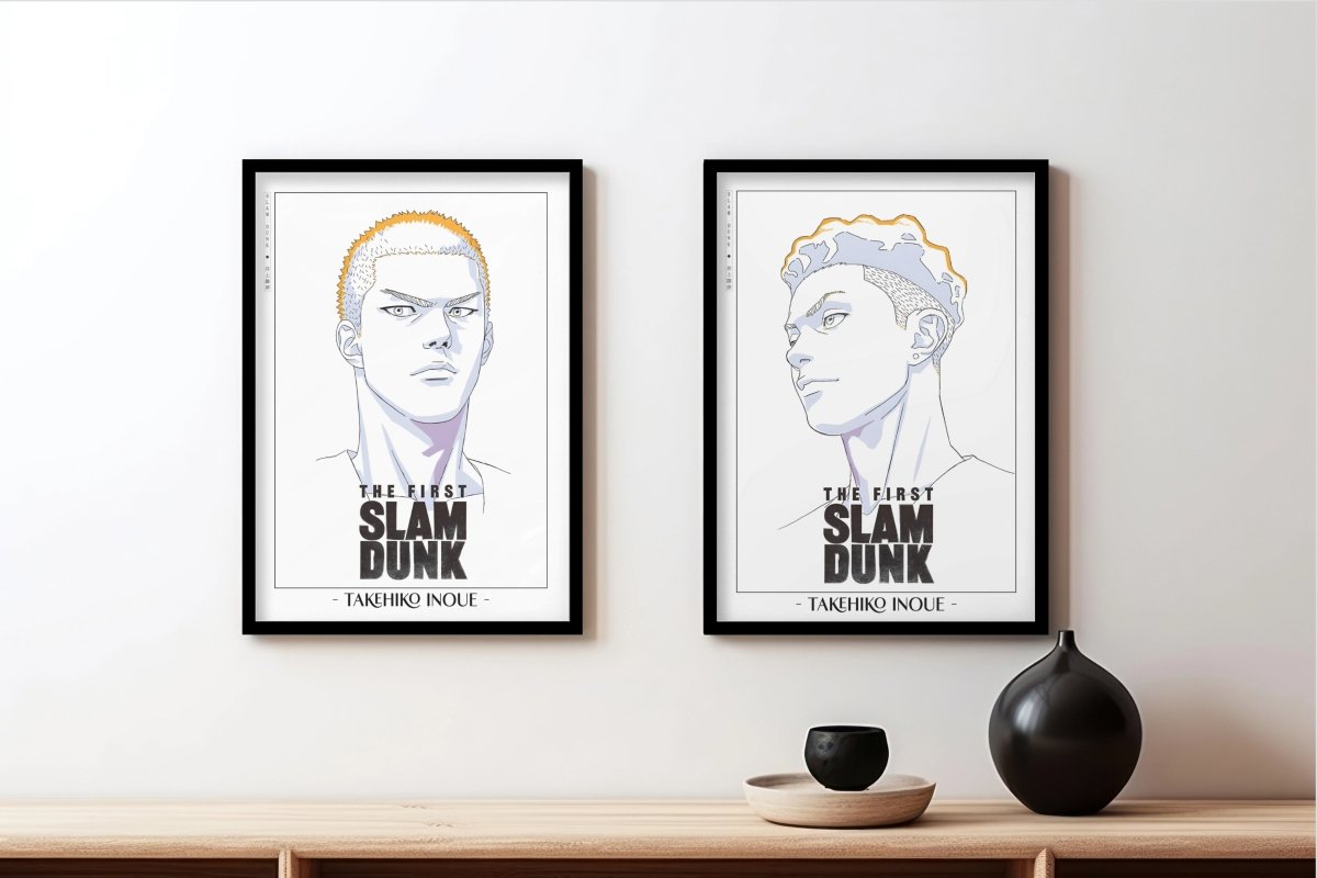 First Slam Dunk - Miyagi & Sakuragi - Art Only - Black Frame
