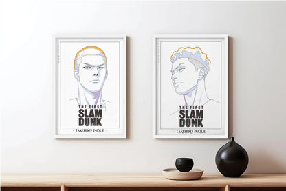 First Slam Dunk - Miyagi & Sakuragi - Artist Name - White Frame