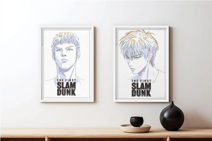 First Slam Dunk - Mitsui & Rukawa - Art Only - White Frame