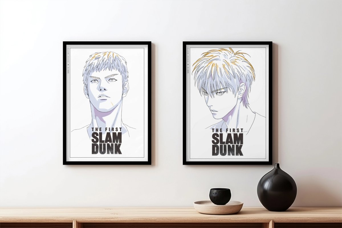 First Slam Dunk - Mitsui & Rukawa - Art Only - Black Frame