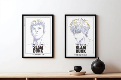 First Slam Dunk - Mitsui & Rukawa - Artist Name - Black Frame