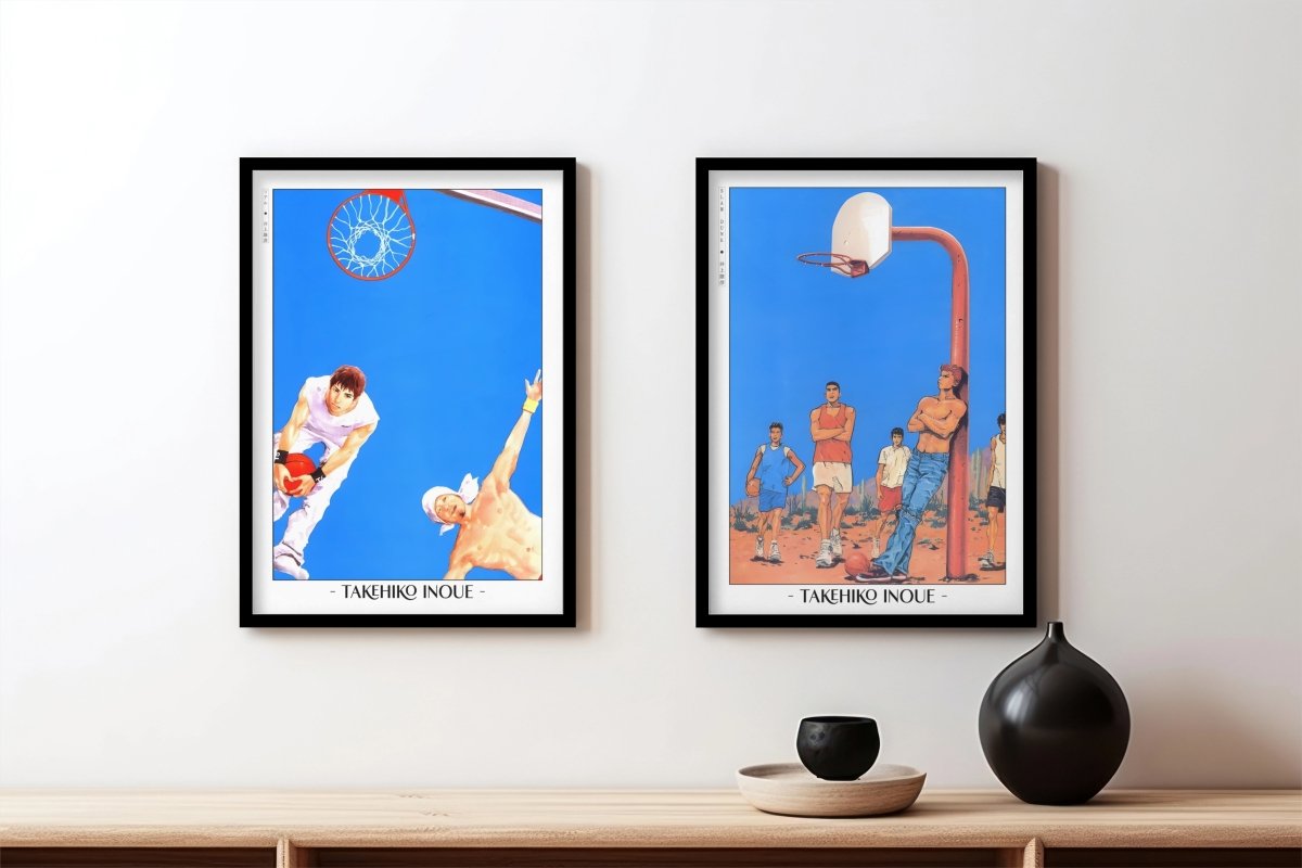 Takehiko Inoue - Blue Hoops - Artist Name - Black Frame