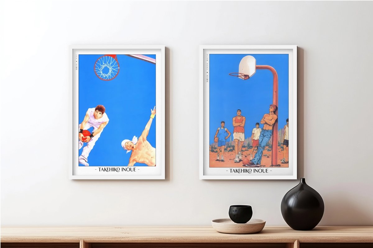 Takehiko Inoue - Blue Hoops - Artist Name - White Frame