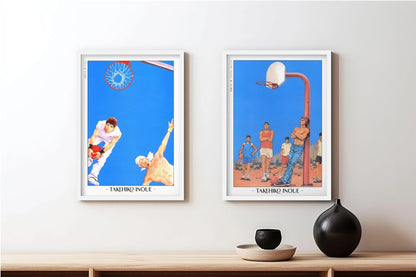 Takehiko Inoue - Blue Hoops - Artist Name - White Frame