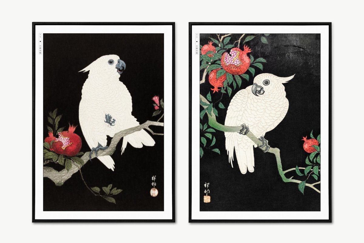 Ohara Koson - Two Cockatoos (Set of 2) - Art Only - Unframed
