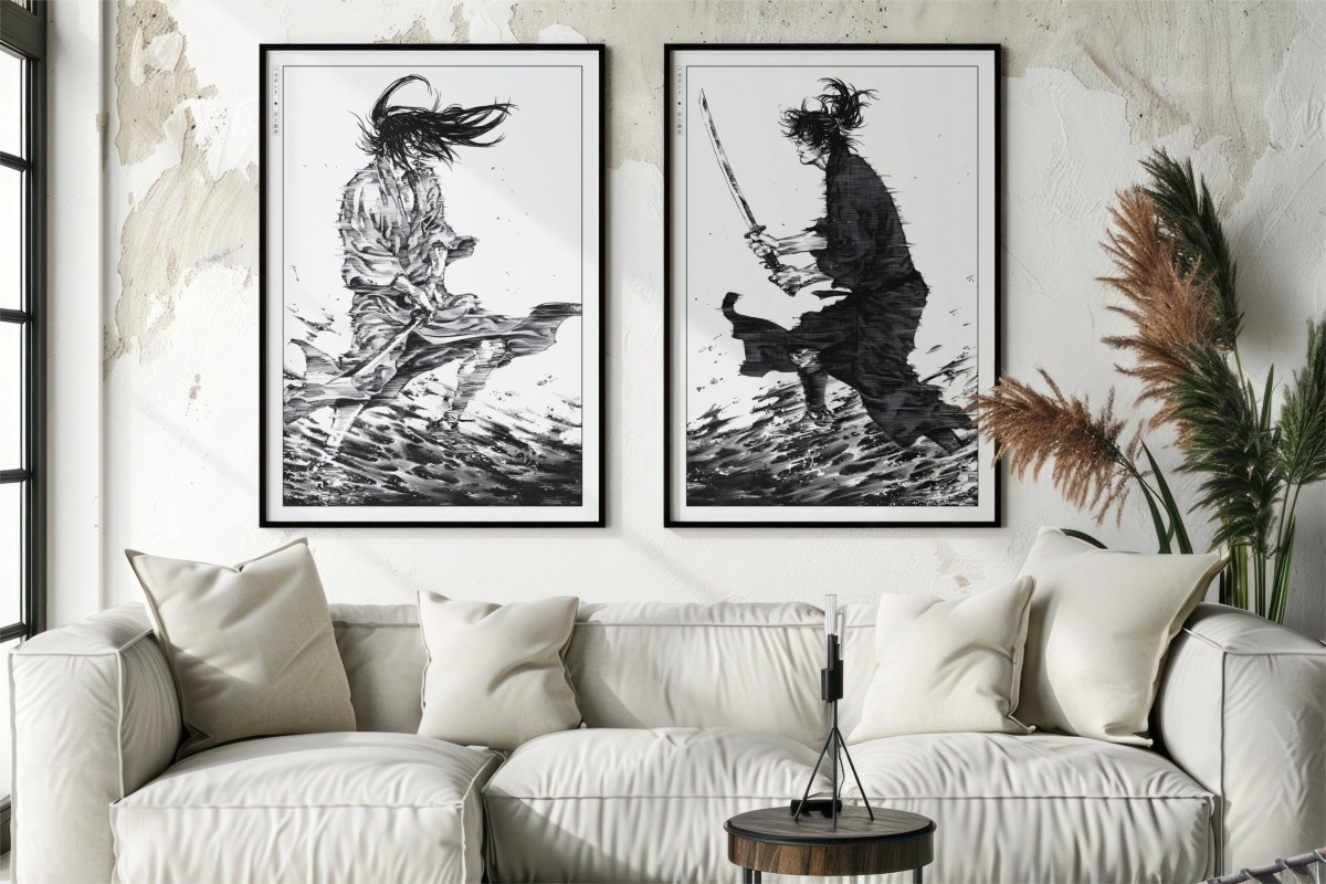 Vagabond - Kojiro & Musashi (Set of 2) - Art Only with Decor