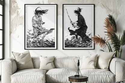 Vagabond - Kojiro & Musashi (Set of 2) - Art Only with Decor