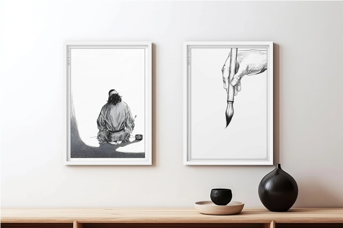 Vagabond - Way of the Pen (Set of 2) - Art Only - White Frame