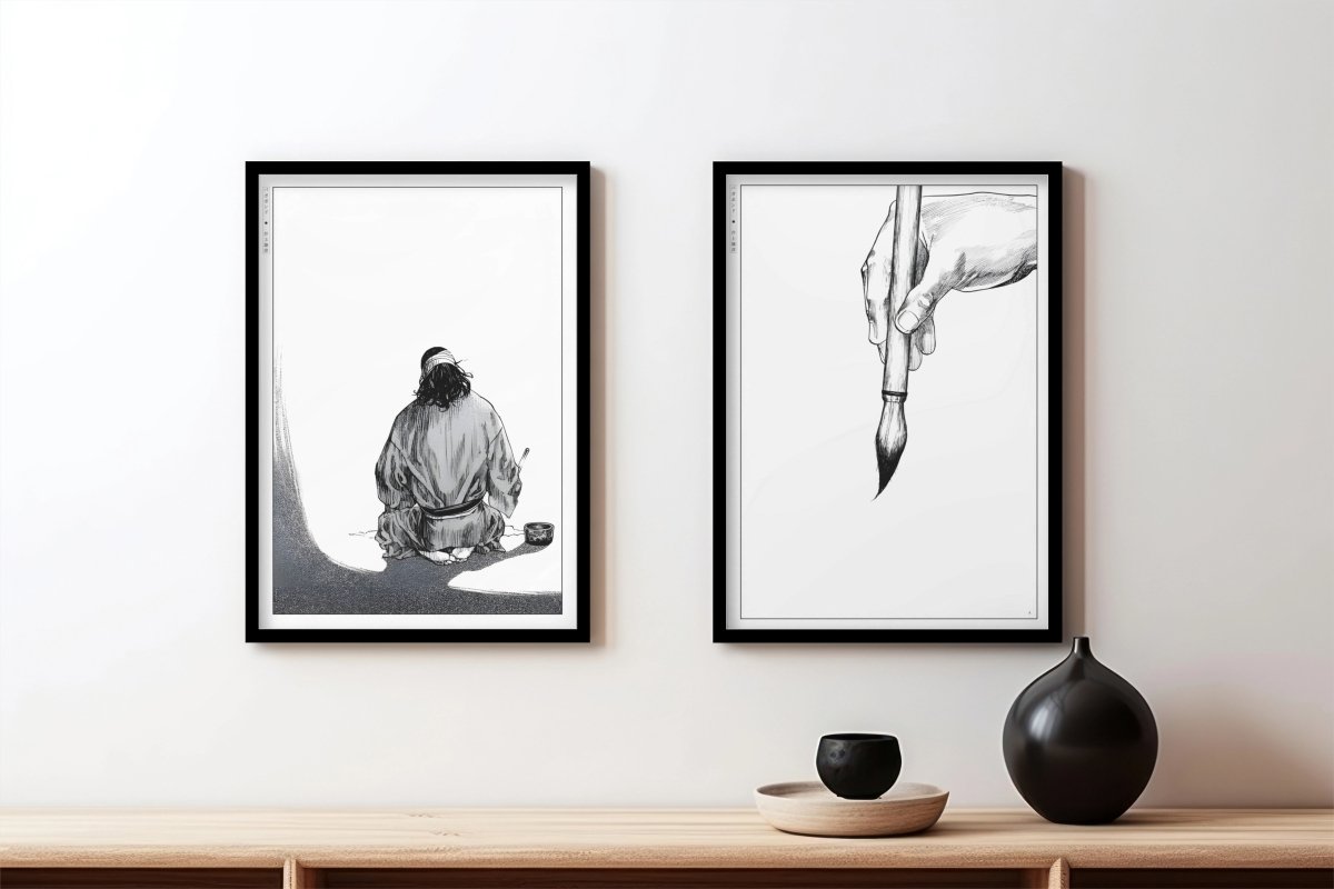 Vagabond - Way of the Pen (Set of 2) - Art Only - Black Frame