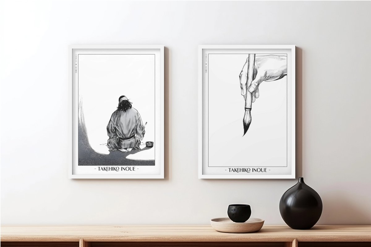 Vagabond - Way of the Pen (Set of 2) - Artist Name - White Frame