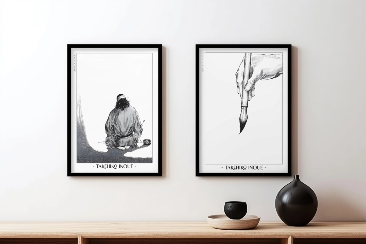 Vagabond - Way of the Pen (Set of 2) - Artist Name - Black Frame