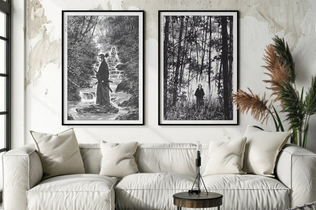 Vagabond - Musashi in Nature (Set of 2) - Art Only with Decor