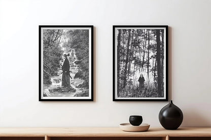 Vagabond - Musashi in Nature (Set of 2) - Art Only - Black Frame
