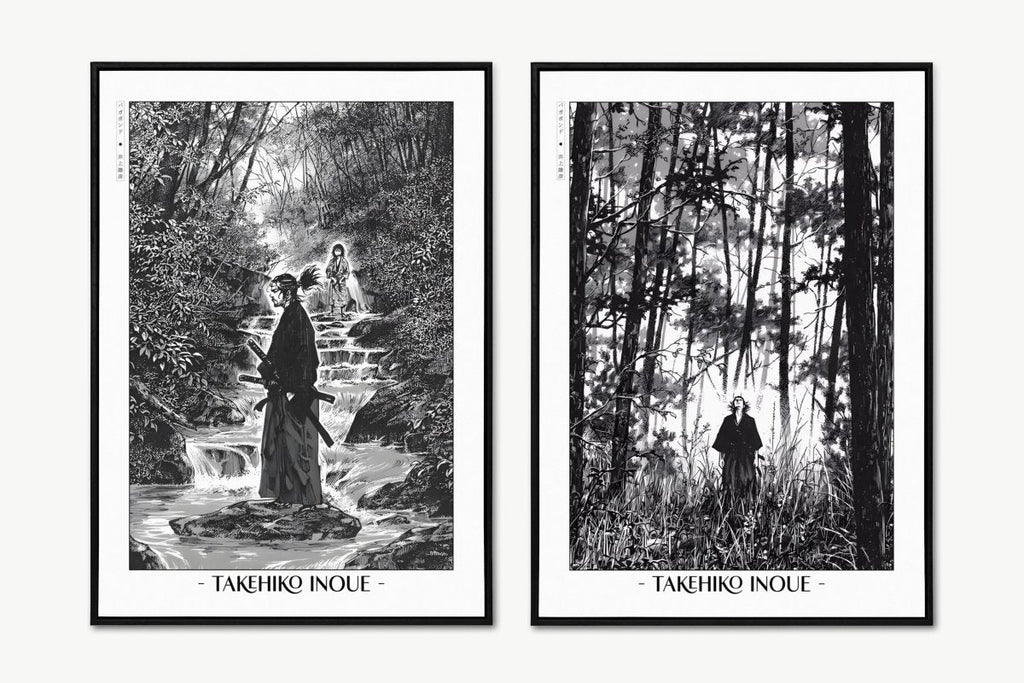 Vagabond - Musashi in Nature (Set of 2) - Artist Name Unframed