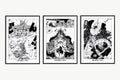 Oda - Wano (Set of 3) - Artist Name Unframed