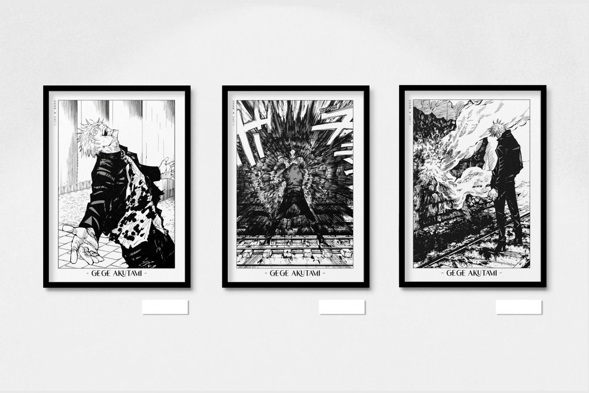 Akutami - Insanity (Set of 3) - Artist Name - Black Frame