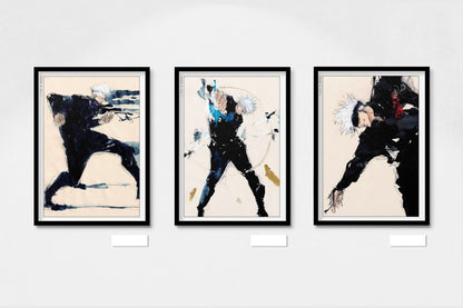 Akutami - Satoru Gojo (Set of 3) - Art Only - Black Frame