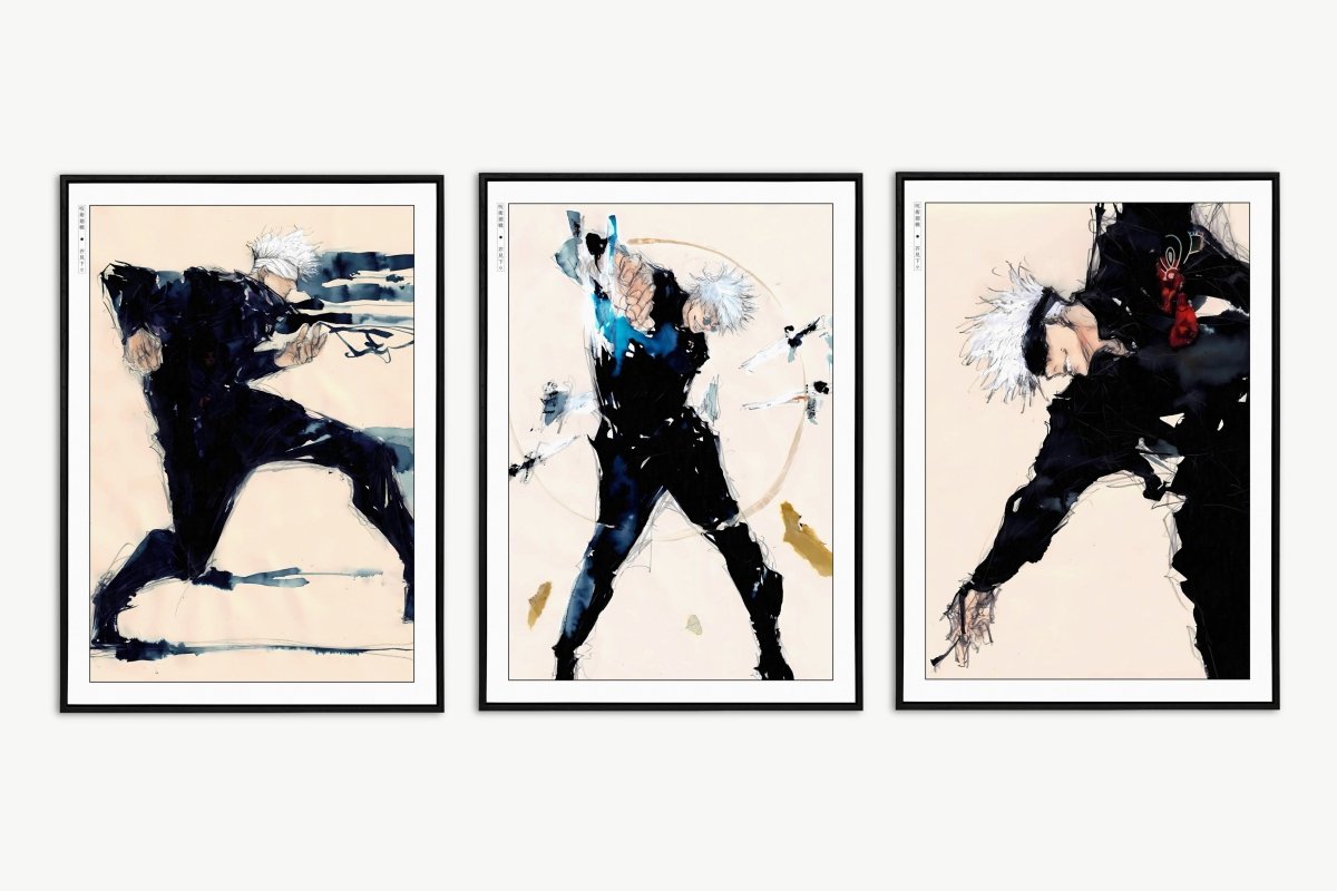 Akutami - Satoru Gojo (Set of 3) - Art Only - Unframed
