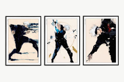 Akutami - Satoru Gojo (Set of 3) - Art Only - Unframed