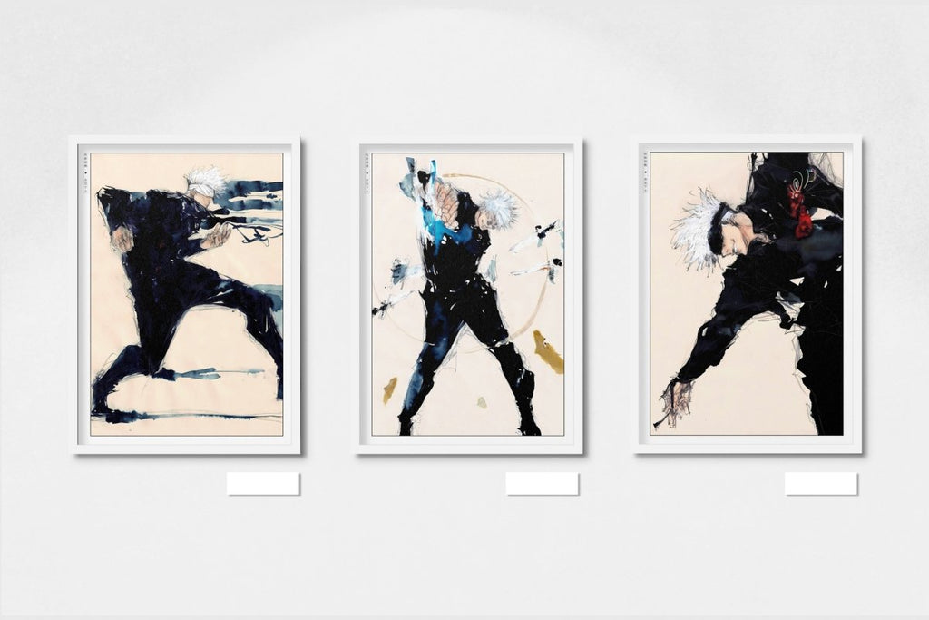 Akutami - Satoru Gojo (Set of 3) - Art Only - White Frame