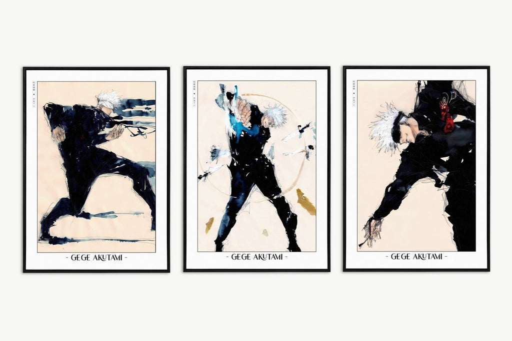 Akutami - Satoru Gojo (Set of 3) - Artist Name Unframed