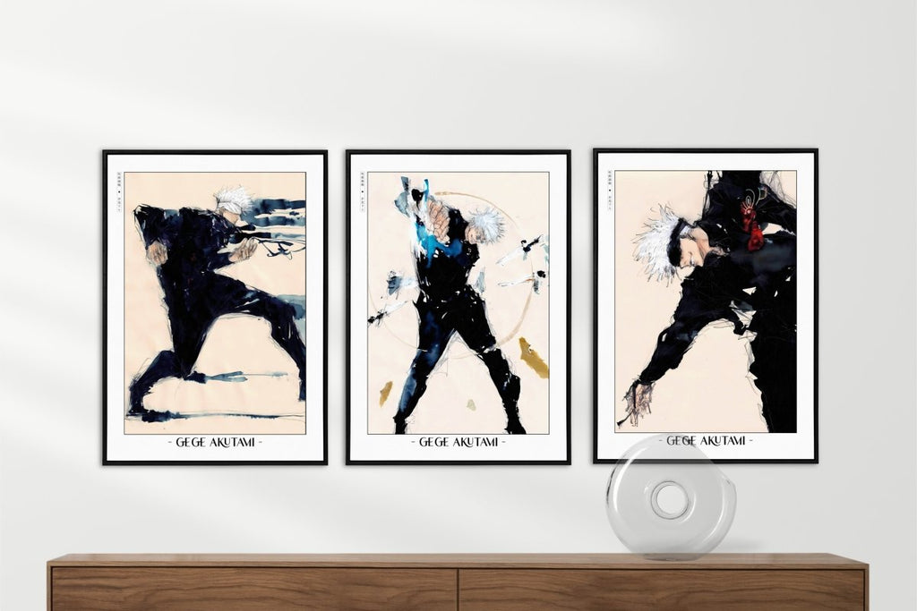 Akutami - Satoru Gojo (Set of 3) - Artist Name with Decor