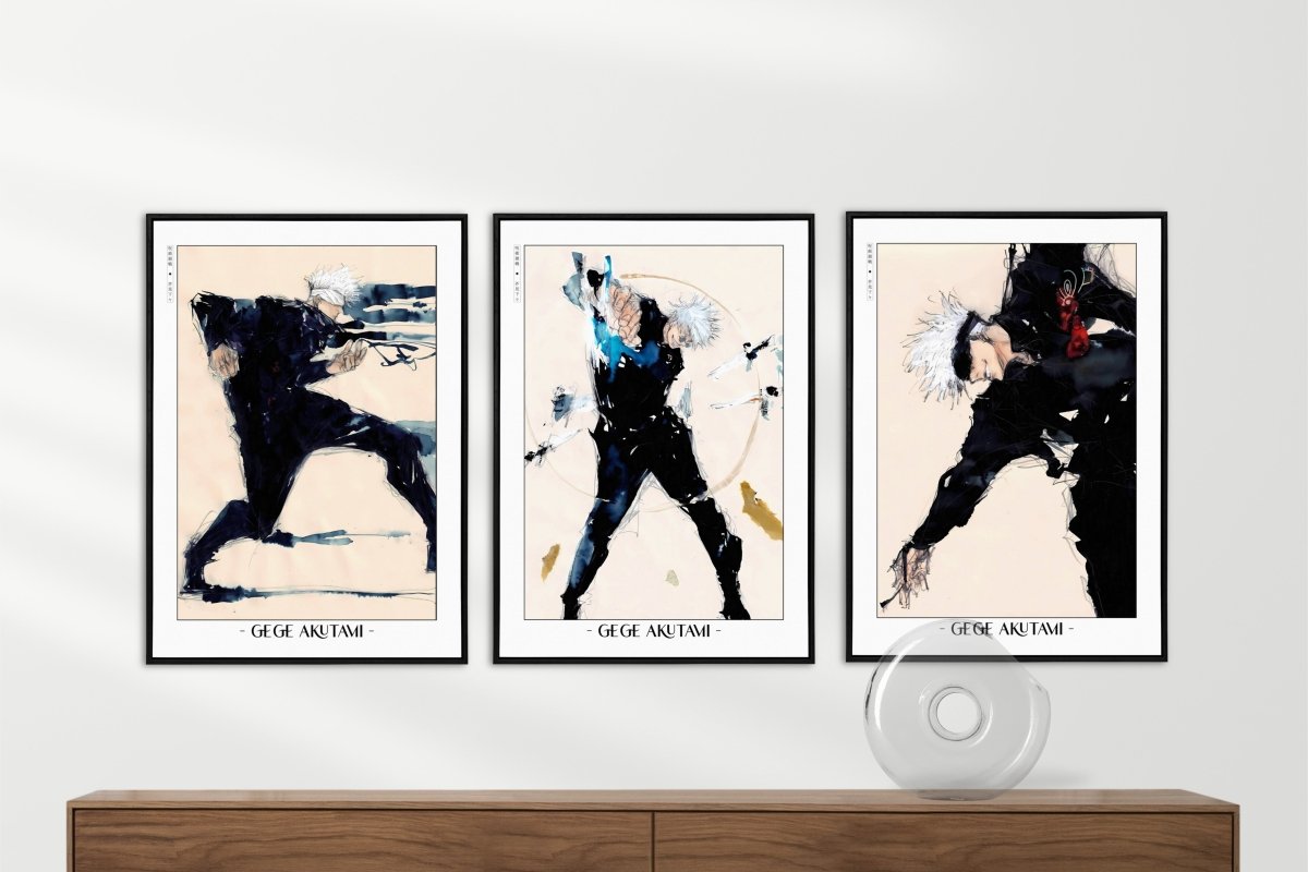 Akutami - Satoru Gojo (Set of 3) - Artist Name with Decor