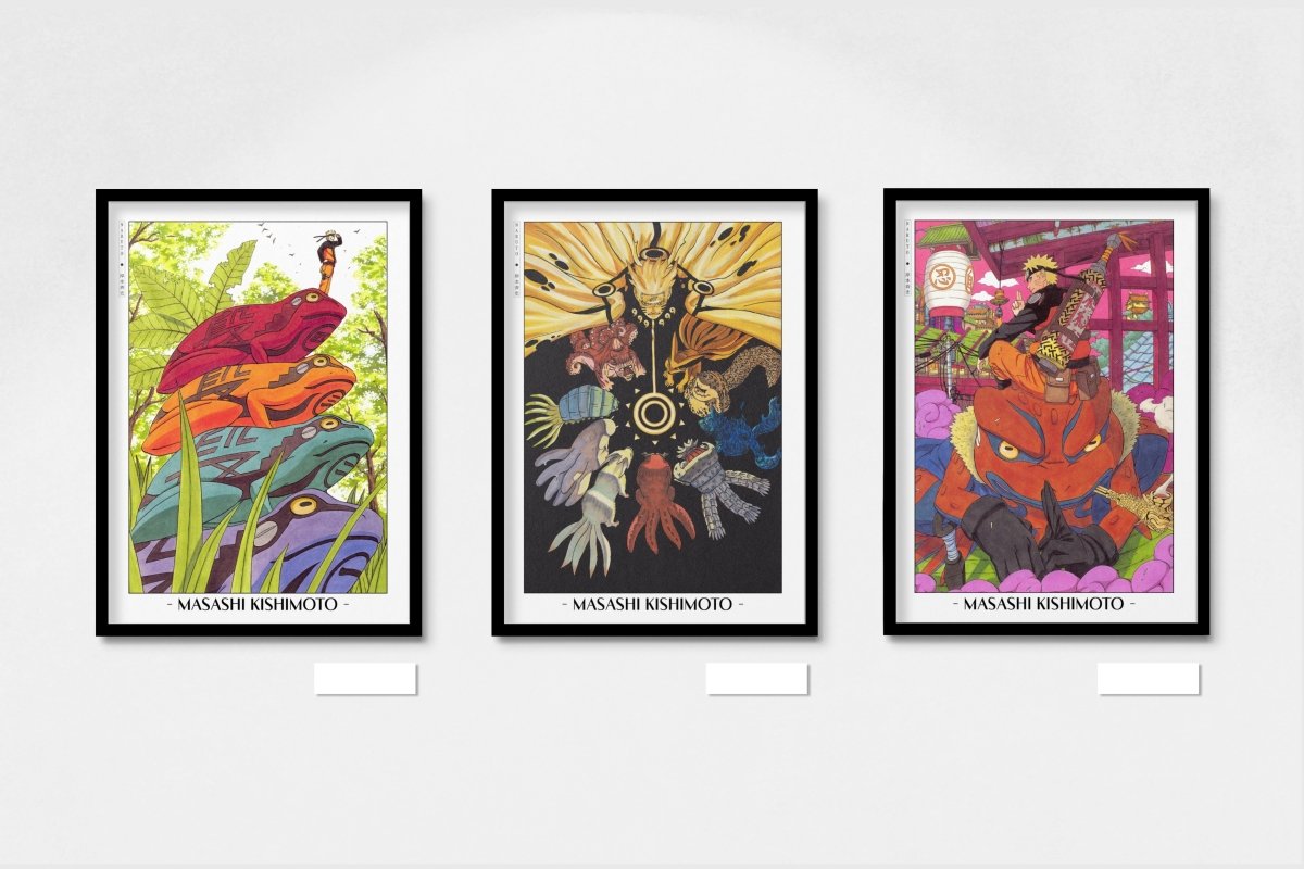 Kishimoto - The Child of Prophecy (Set of 3) - Artist Name - Black Frame