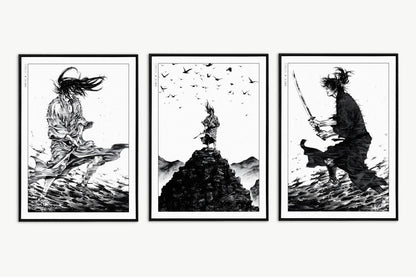 Vagabond - Fateful Battle (Set of 3) - Art Only - Unframed
