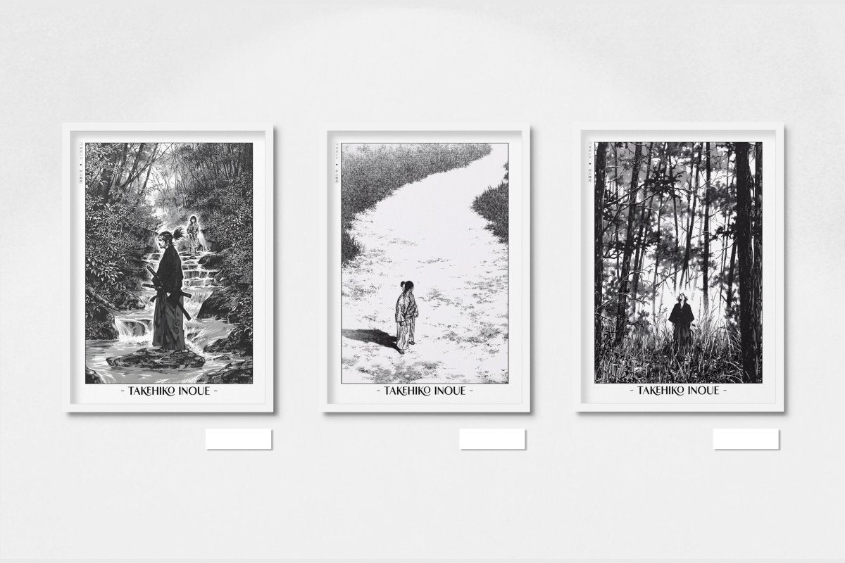 Vagabond - A Long Journey (Set of 3) - Artist Name - White Frame